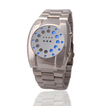 LED hodinky Dot Matrix pánské s modrým LED (DOT 01)